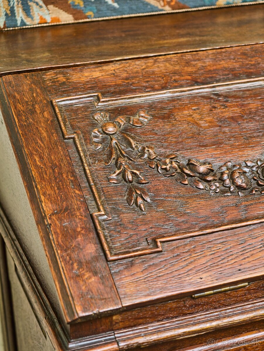 Klasicistický dubový sekretár s komodou z obdobia okolo roku - 6