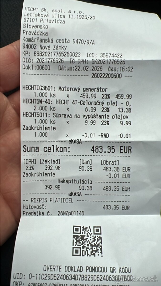 Elektrocentrála HECHT 3601 – Ako nová - 6
