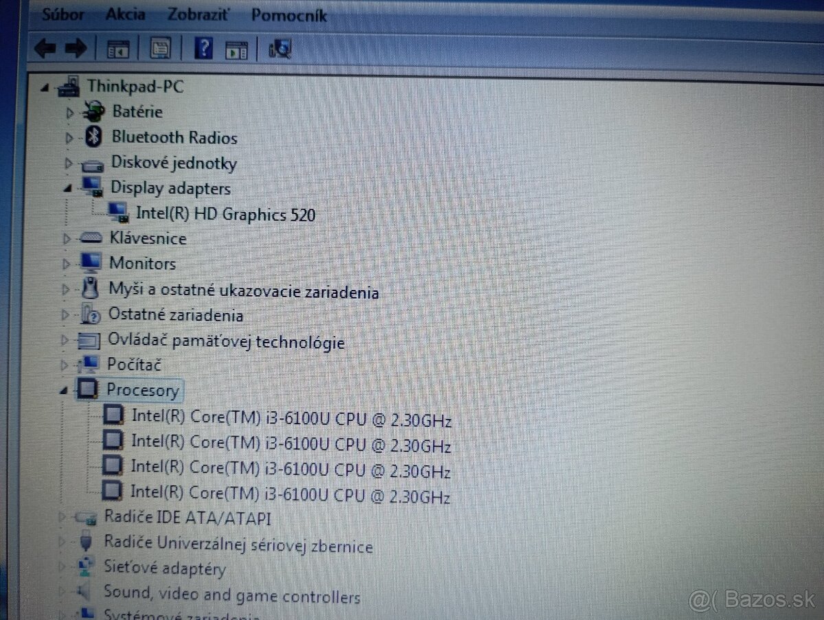 Lenovo Thinkpad X260 + Intel core i3 + 4gb ram + Windows 7 - 6