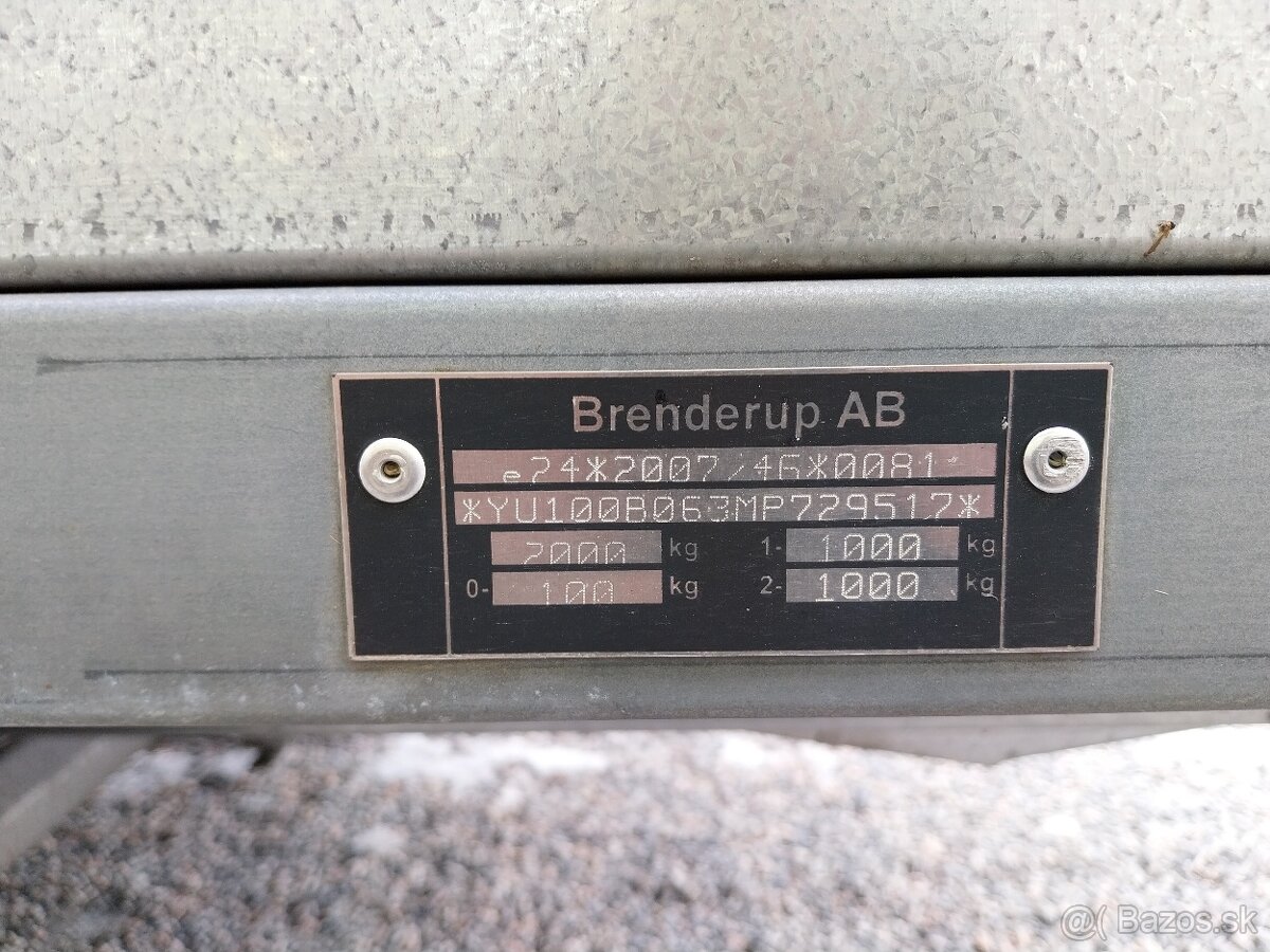 Brenderup 4310TB prívesný vozík 2000kg - 6
