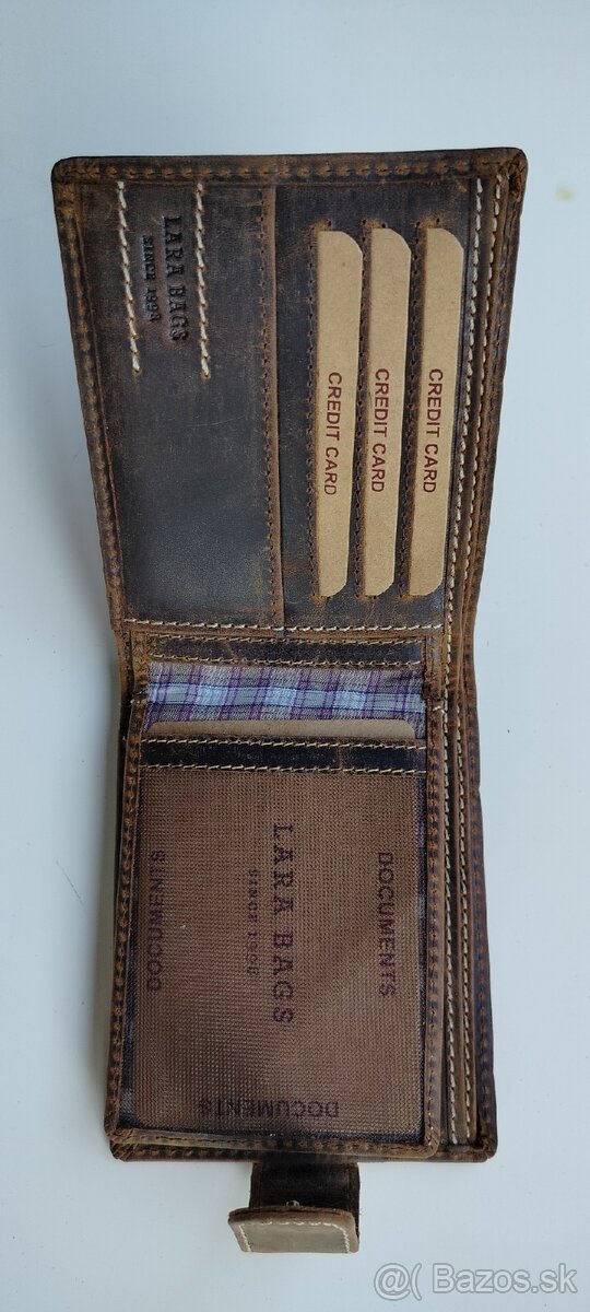 Pánska kožená peňaženka Lara Bags - 6