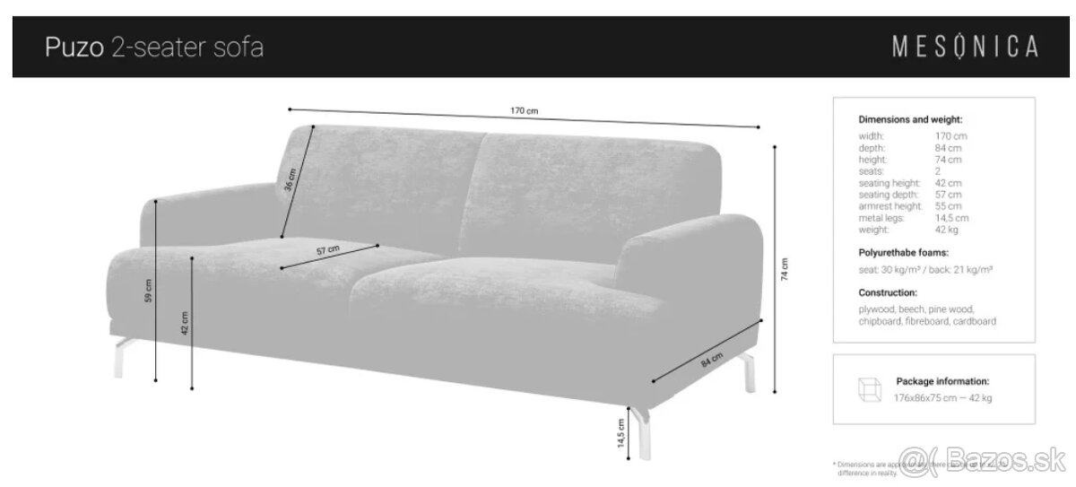 Predám sedaciu súpravu Mesonica Puzo + 2 kreslá(aj osobitne) - 6