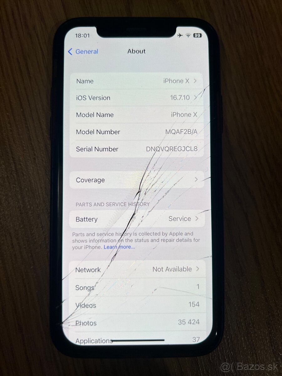 iPhone X 256GB prasknutý display - 6