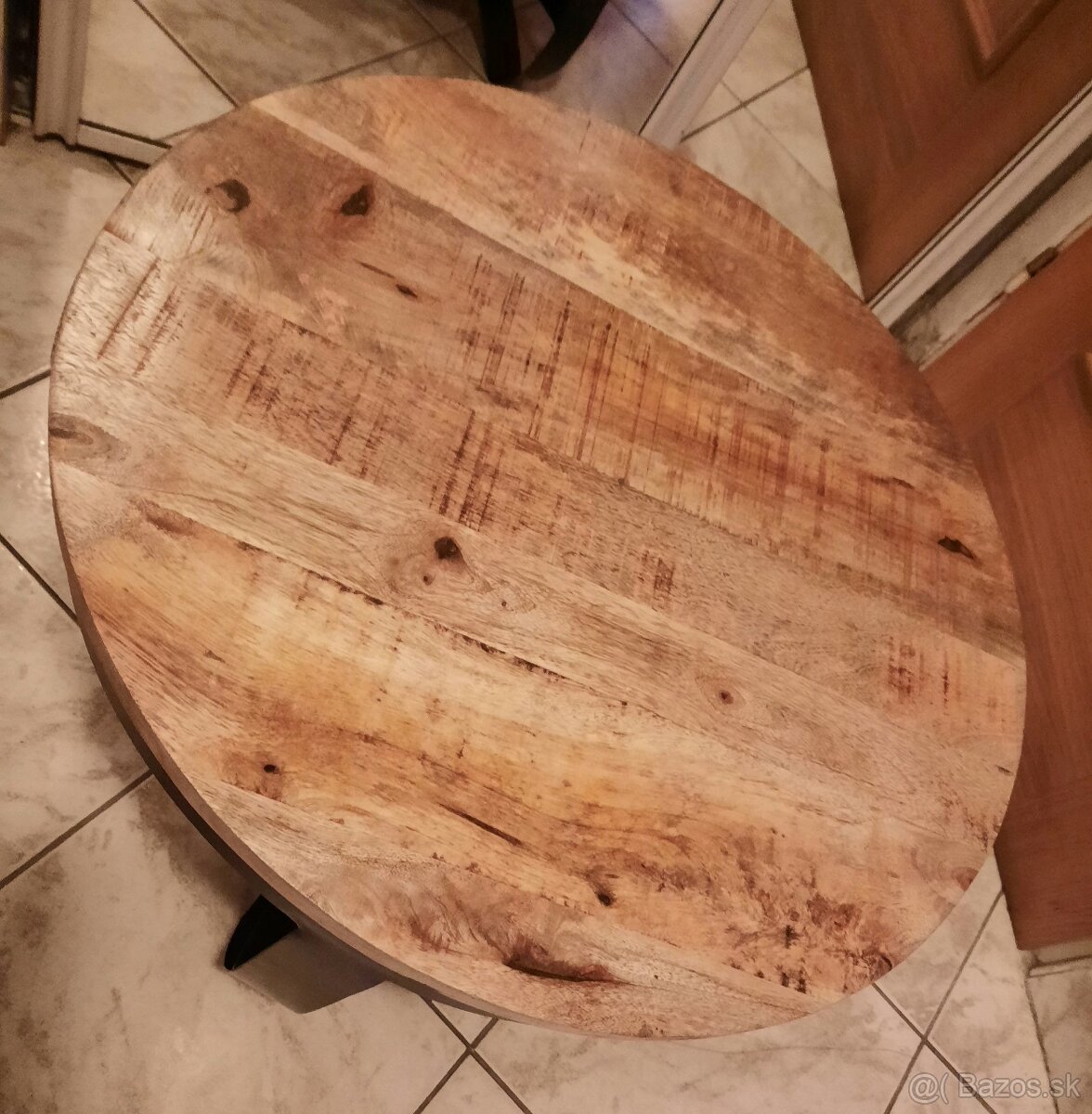 Konferenčný stolík mango 60 cm š odkladacim priestorom - 6