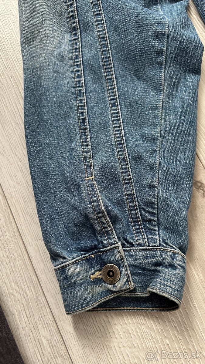 Pánska,kvalitná džínsová bunda DIESEL - veľkosť XL - 6