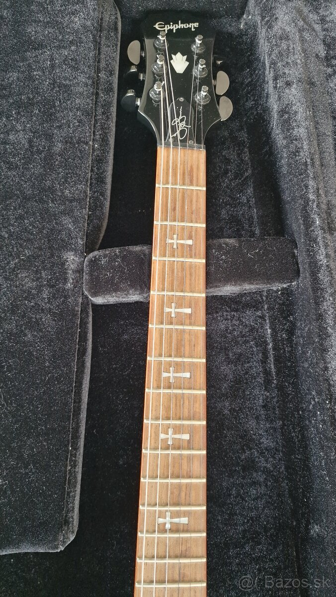 Predám Epiphone G-400 Tony Iommi Ebony + kufor - 6