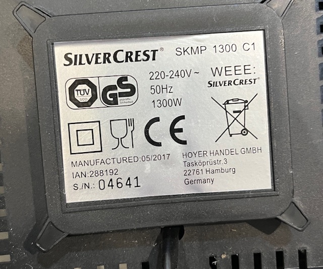 Tri nadstavce Silvercrest SKMP1300C1 - 6