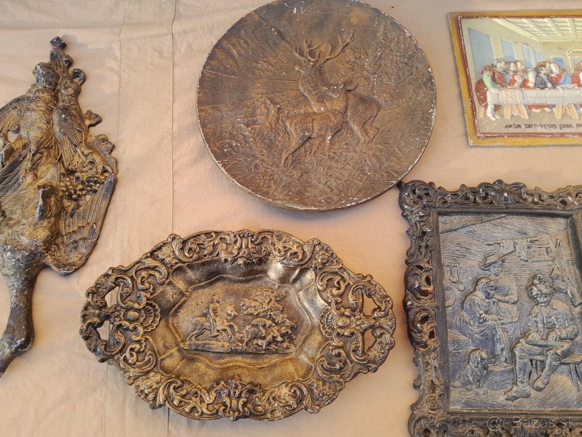 Liatinové ozdobné taniere. - 6