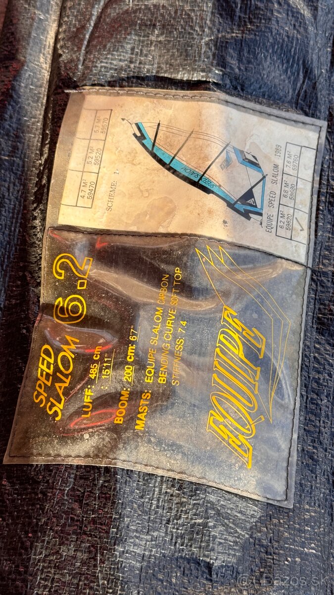 WINDSURF PLACHTA EQUIPE SPEEDSLALOM 6.2 - 6