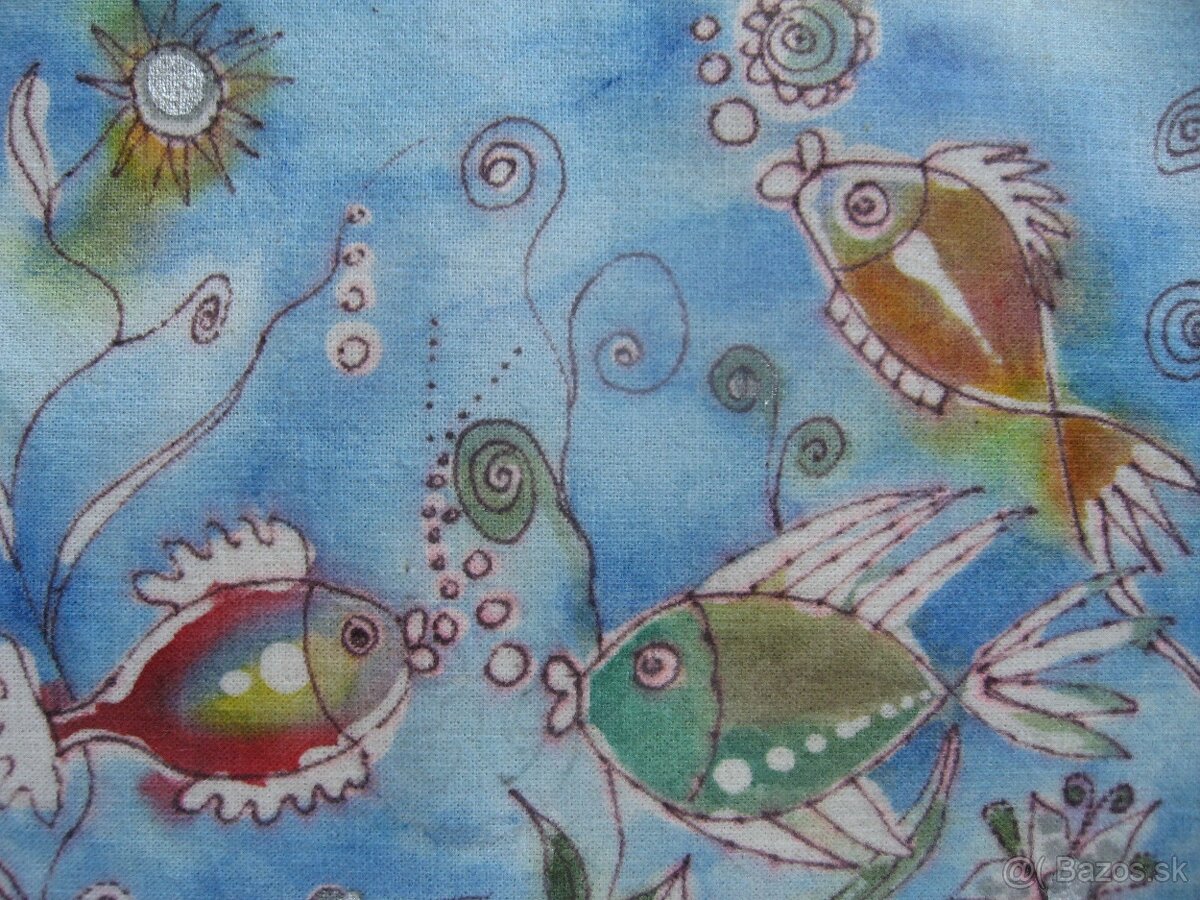 "Akvárium" - batika na plátne - 6