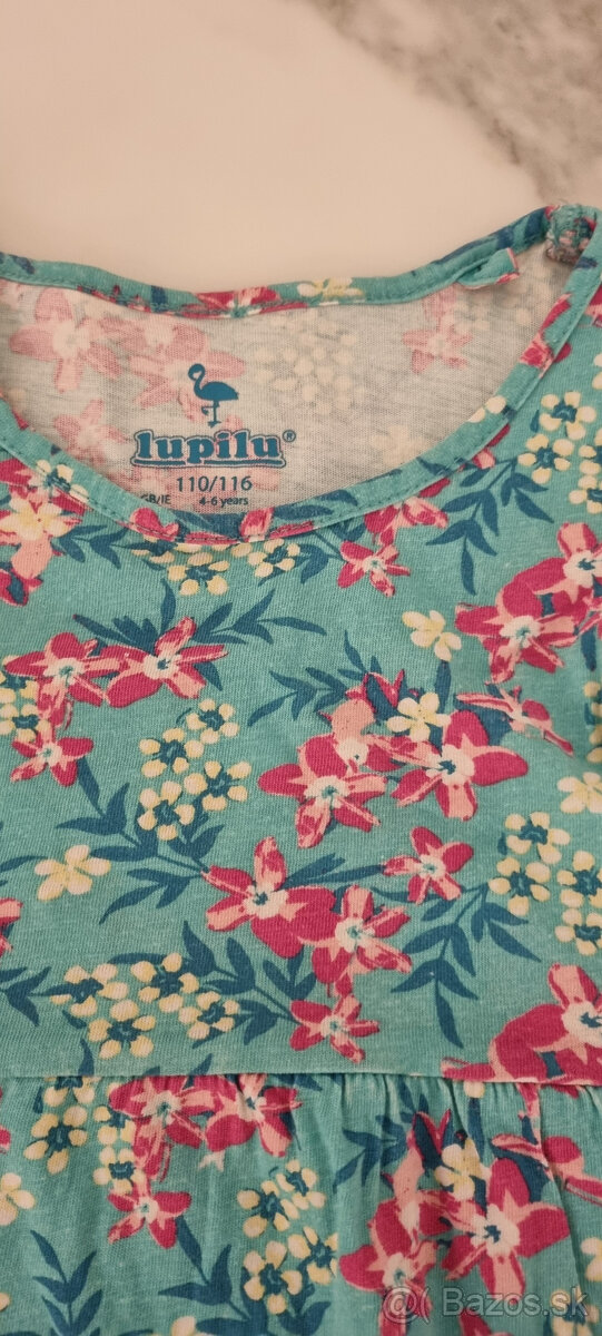 šaty 110, 110/116 + legíny 122 - 6