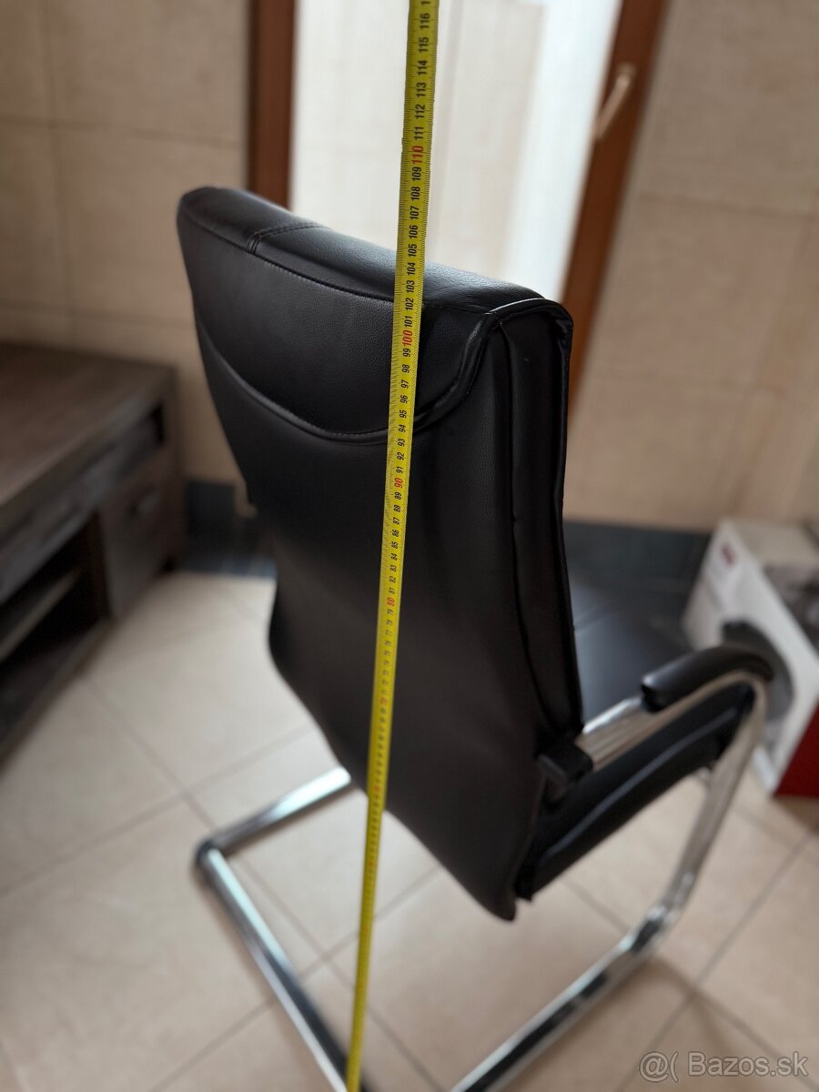 2x Stolička - kožená, administratívna - 6