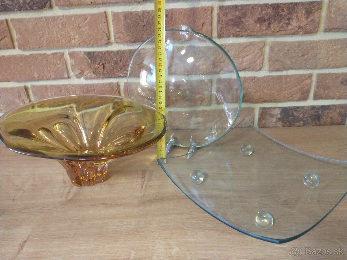 váza, košík, fúkané sklo, misa, hutné sklo - 6