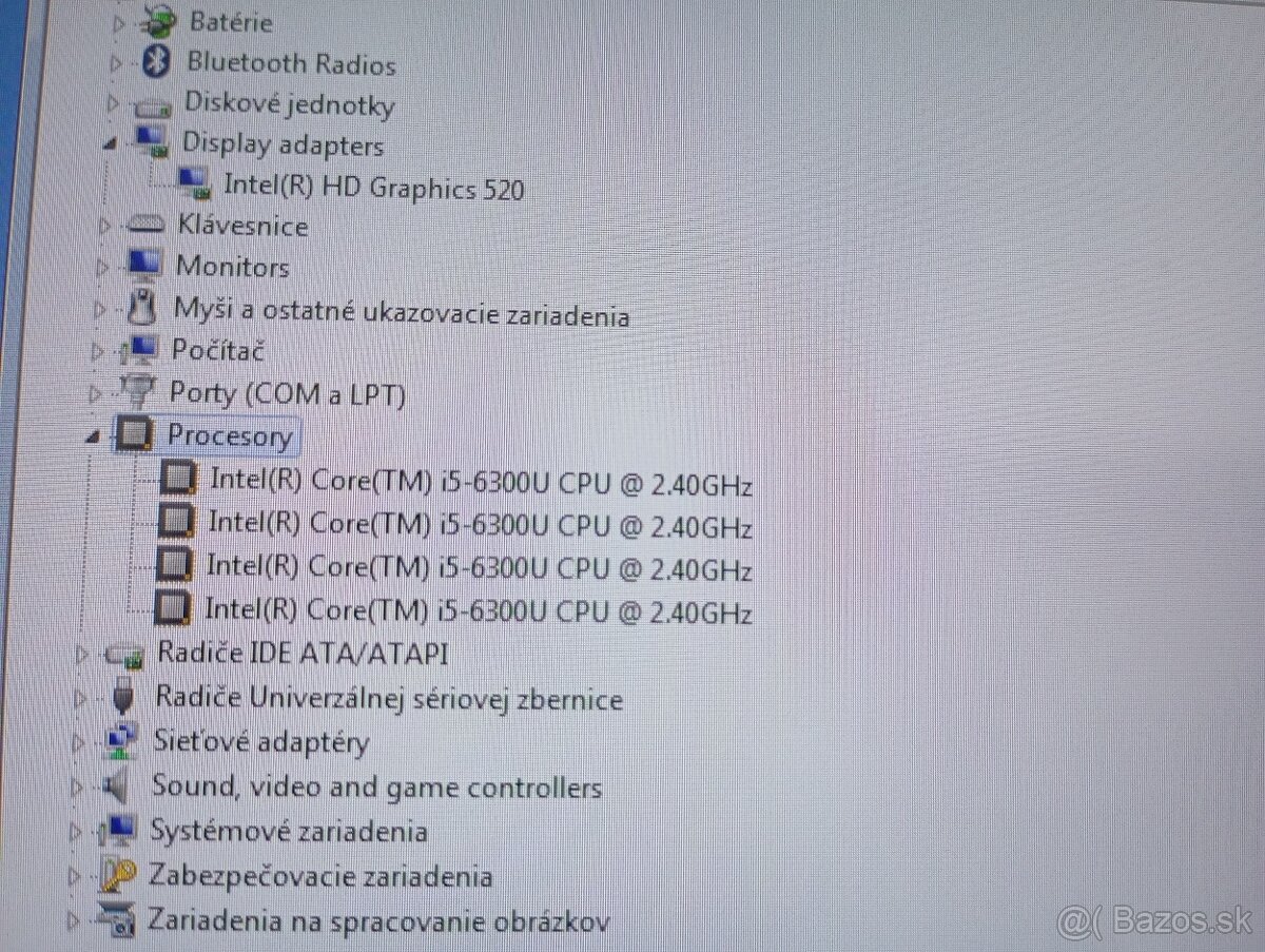 predám Lenovo Thinkpad T470 + Intel core i5 + 8gb ram - 6