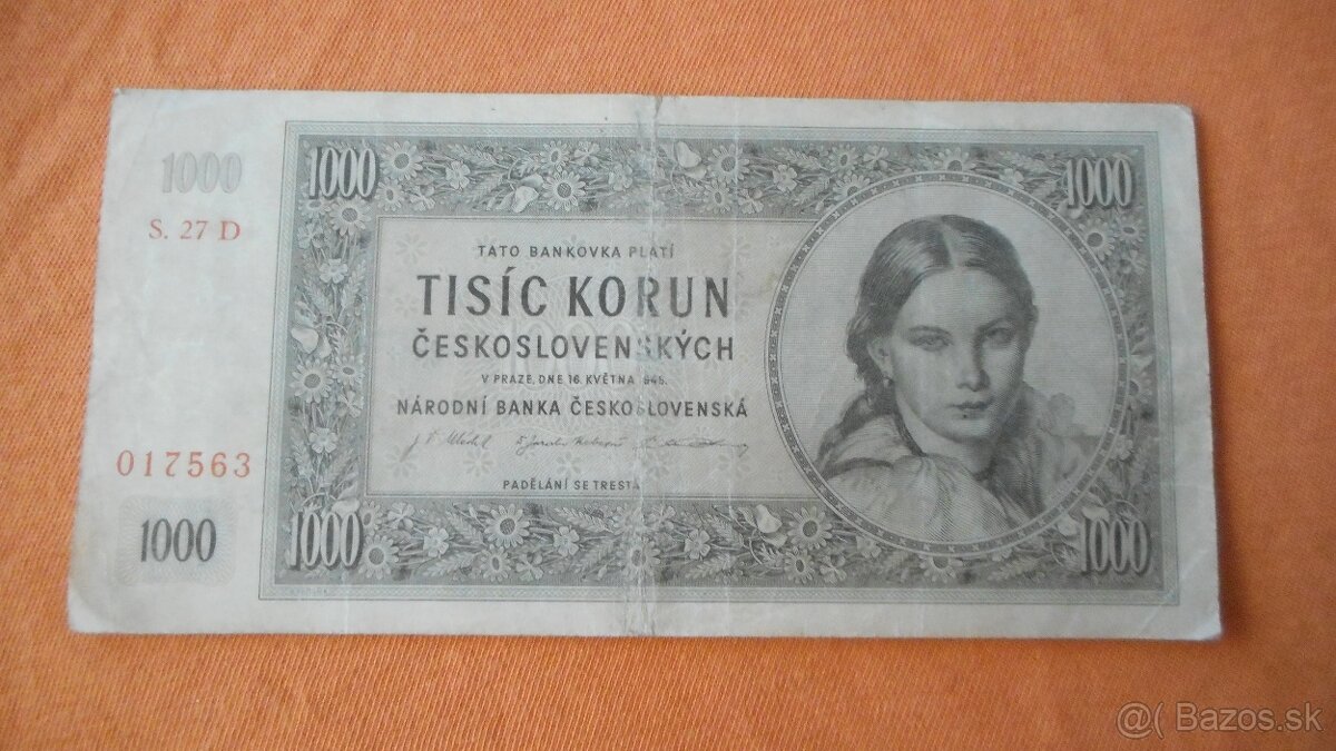 Bankovky ČSR - 20 - 6