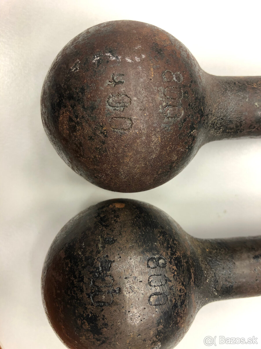 Staré kovové činky - 6