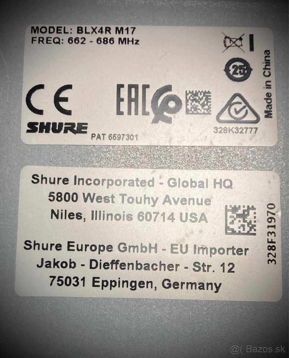 SHURE BLX14R H8E guitar wireless / gitarova vysielacka - 6