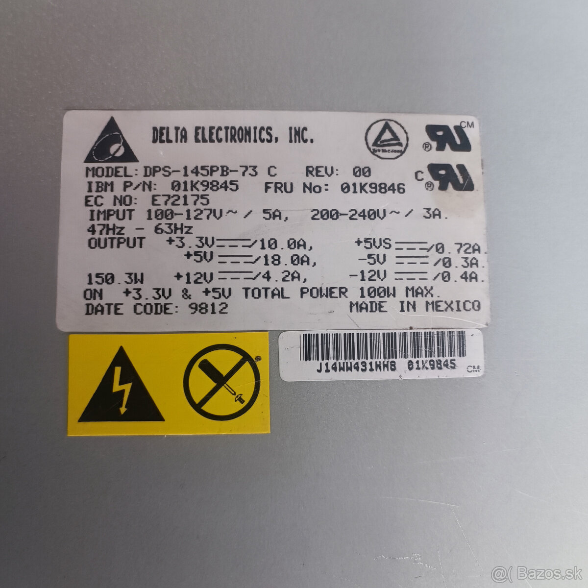 Predám PC zdroje - PLS-200W, ATX: 350X,DPS 100W, DELL 305W - 6