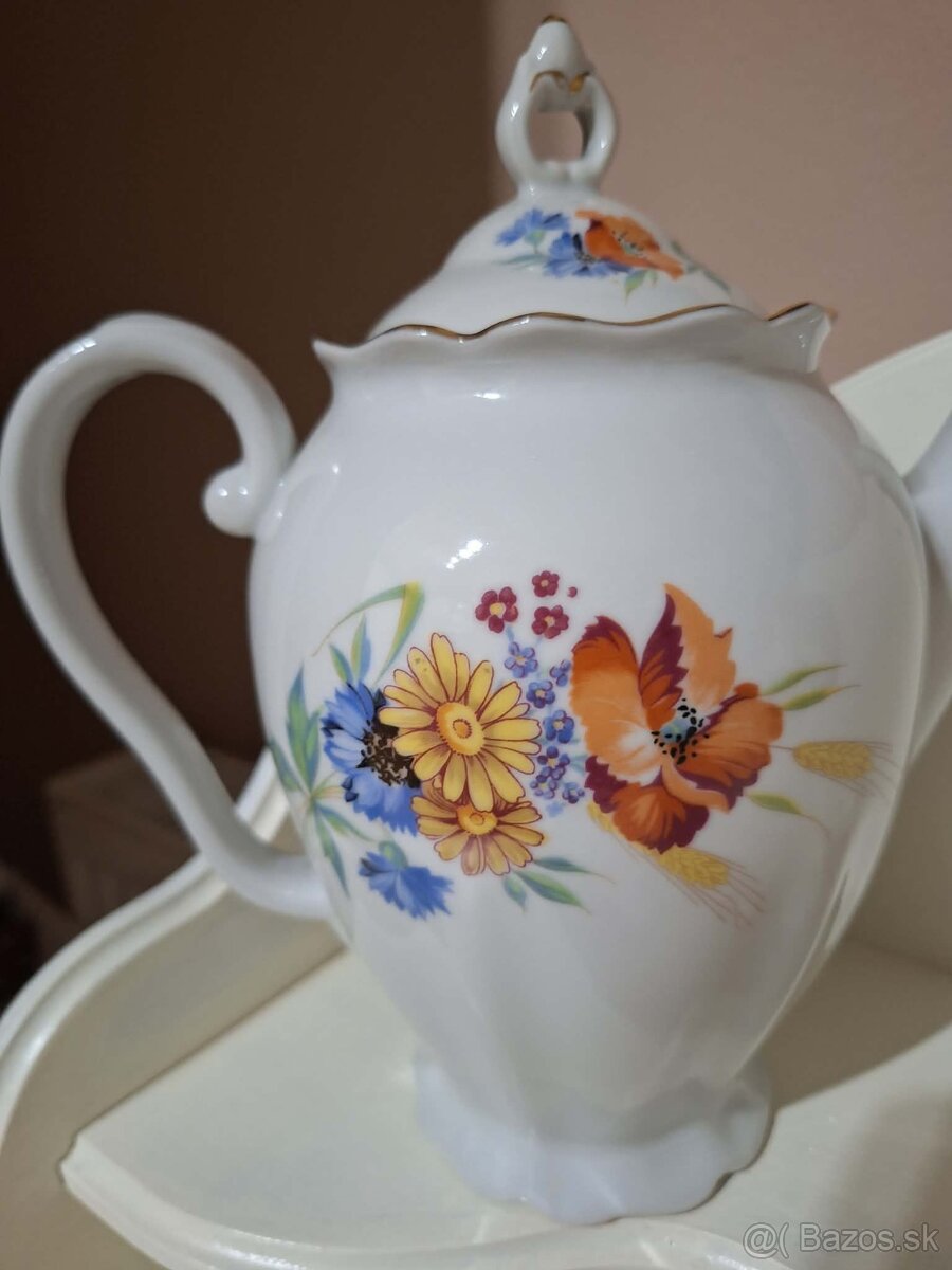 porcelánový čajník lúčne kvety - 6