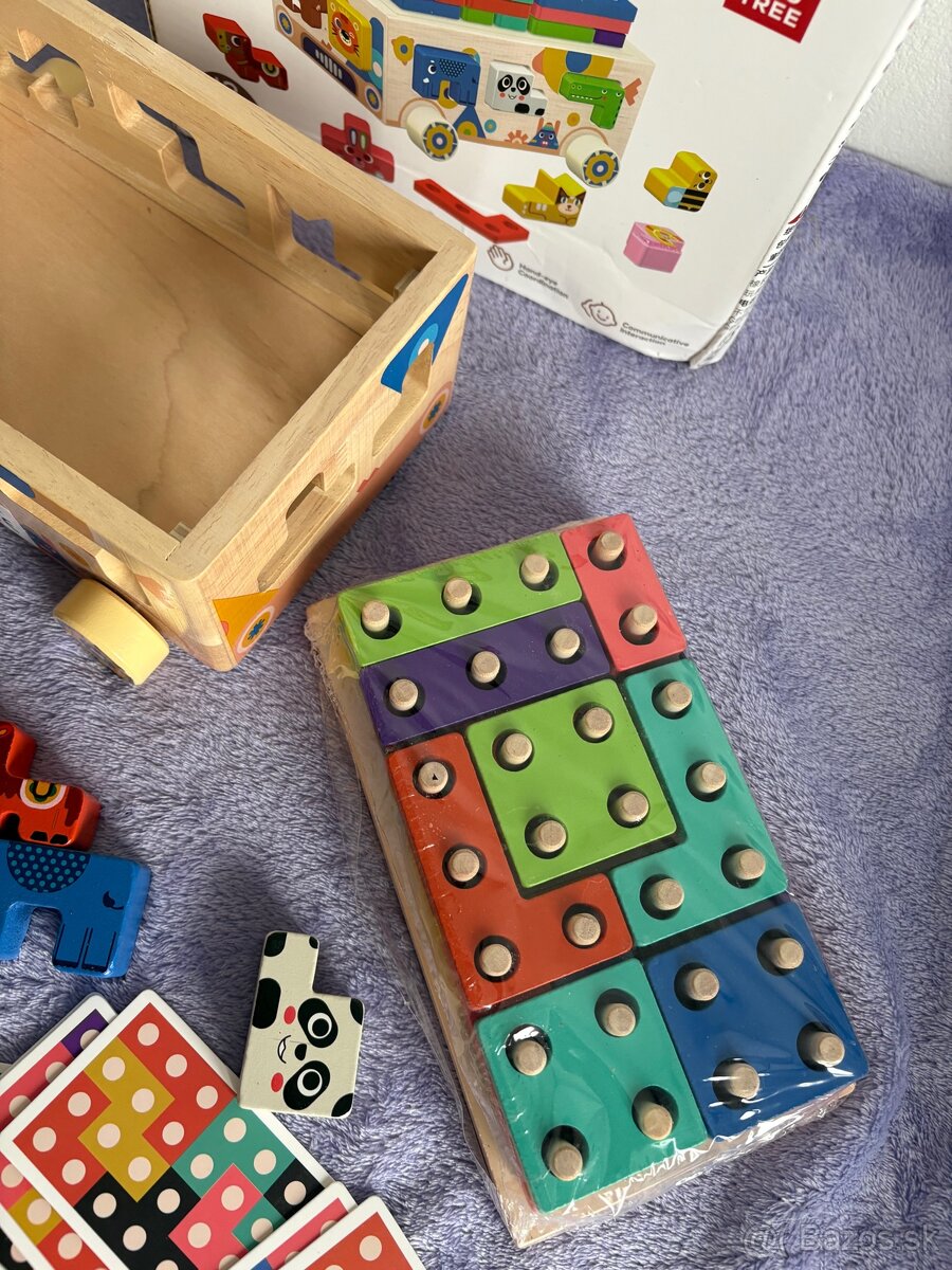 Montessori skladacka drevená vzdelávacia hracka pre deti - 6