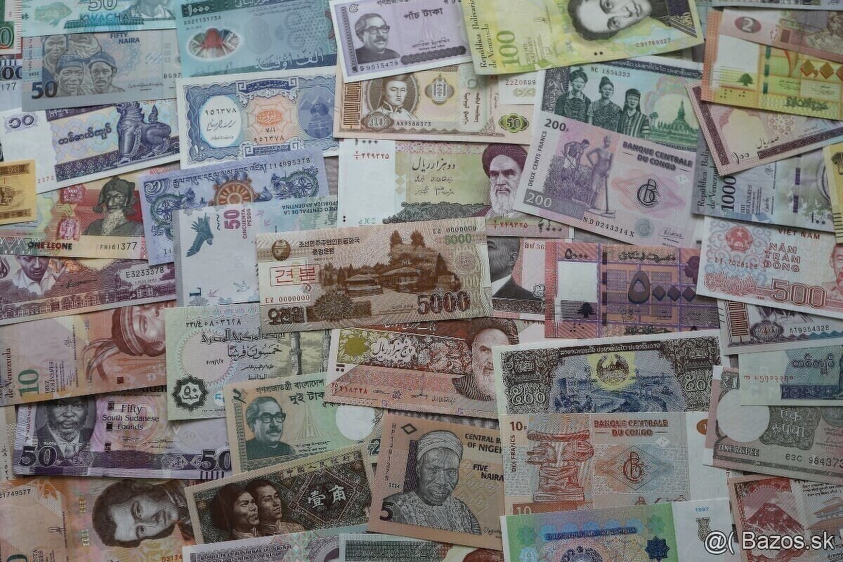 Unc bankovky 100 kusov mix - 6