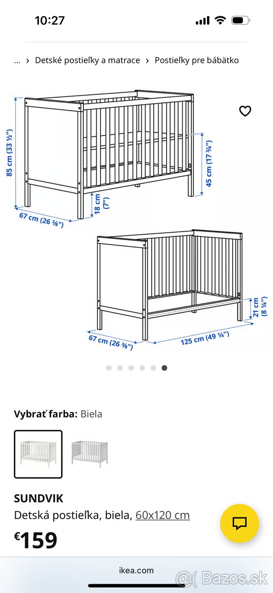 Detská Postielka plus matrac - 6