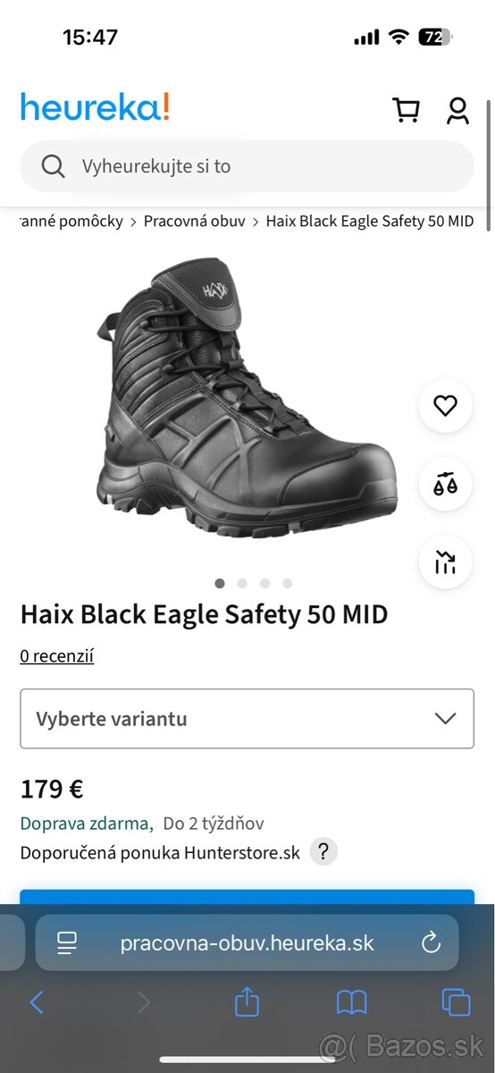 🥾GORE-TEX HAIX BLACK EAGLE 50 Mid Topánky - 6