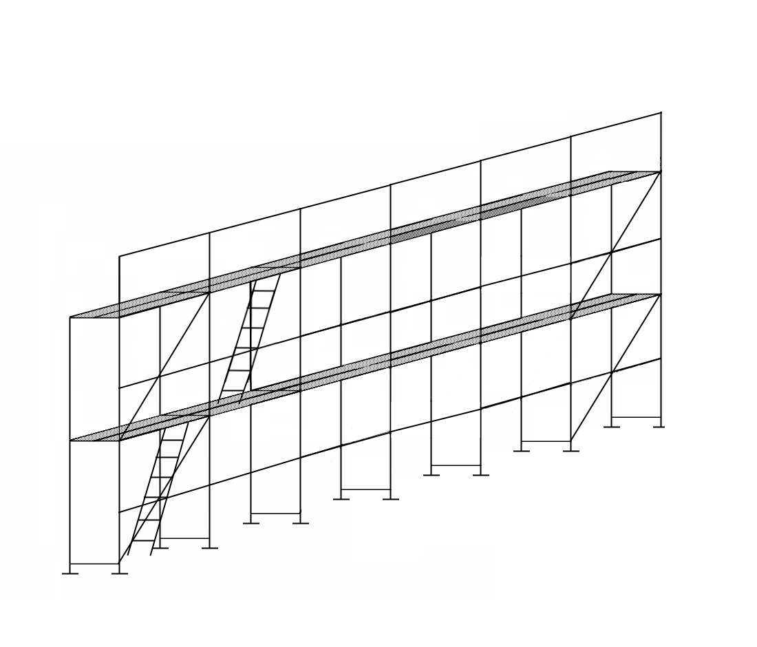 Lešenie Fasadne pozinkované nove - 6