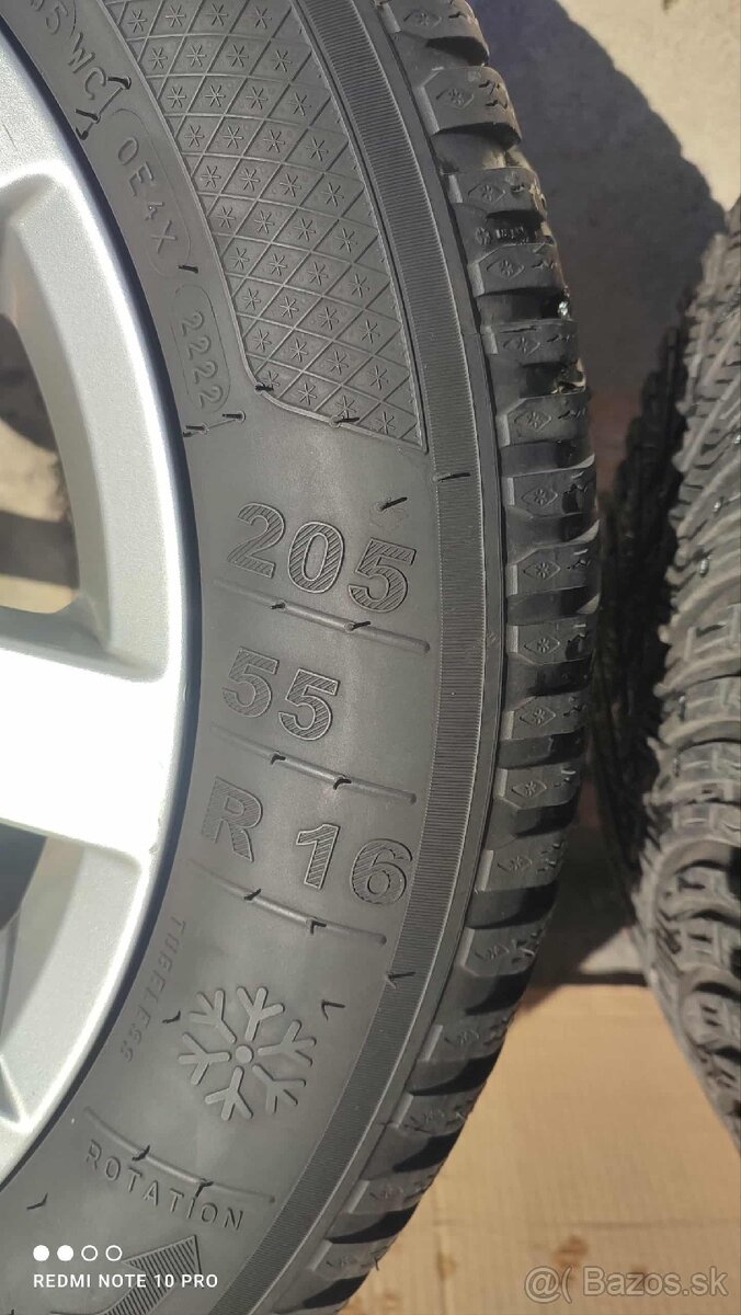 Originál disky VW + zimné pneumatiky Kleber R16 - 6