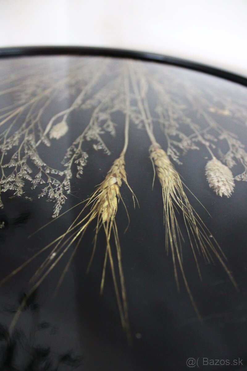 Malý kvetinový stolík zo živice, ručná výroba - 6