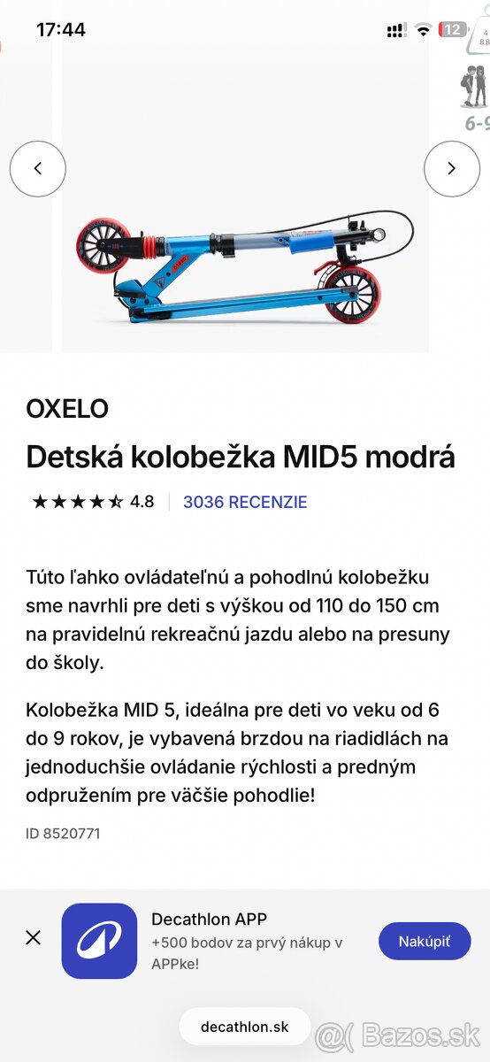 Kolobežka OXELO Decathlon - 6