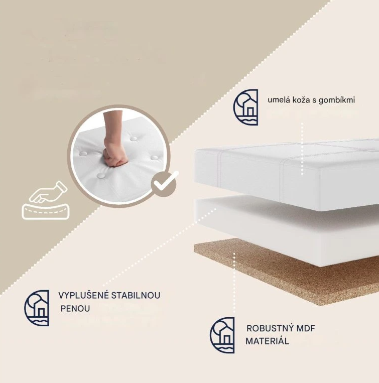 Úložná lavica s výklopným vekom 76-115 x 38 x38 cm - 6