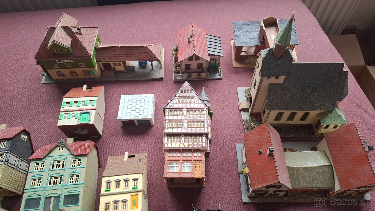 Modelová železnica h0 vláčiky, domčeky, koľajnice - 6