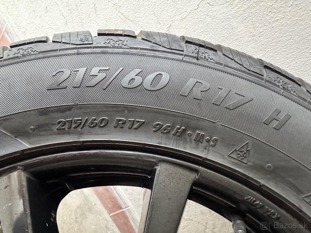 Sada elektróny zn. Borbet+zimnè pneumatiky 215/60 R17 - 6