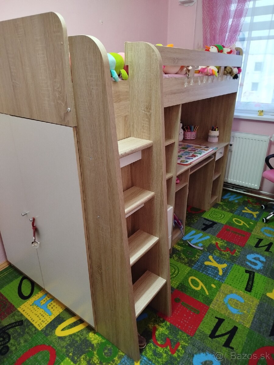 Posteľ s písacím stolom - 6