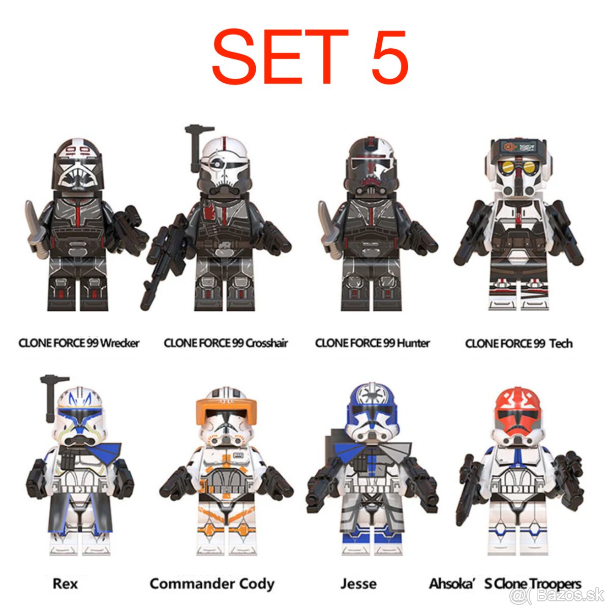 Rôzne figúrky Star Wars 5 (8ks) - typ lego - nové - 6