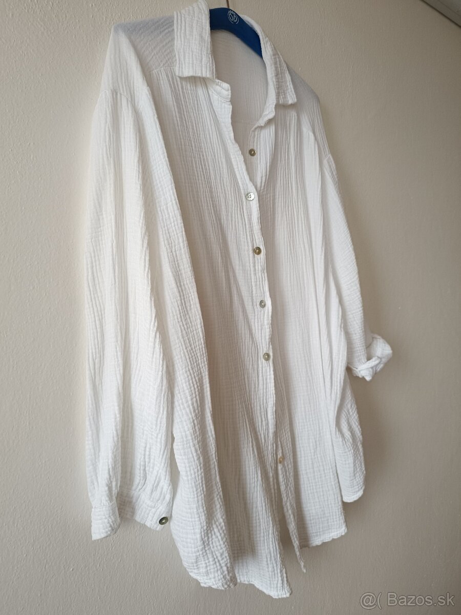 Biela bavlnená košeľa - 6