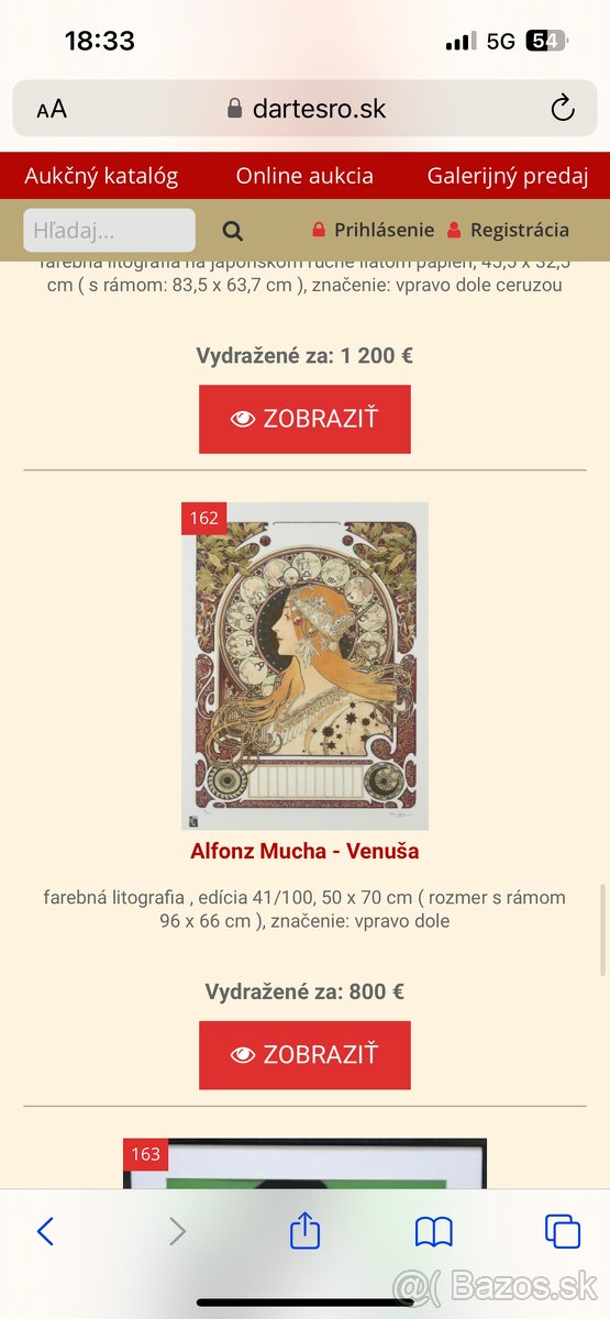 Alfonz Mucha - Venuša. 2x litografia - 6