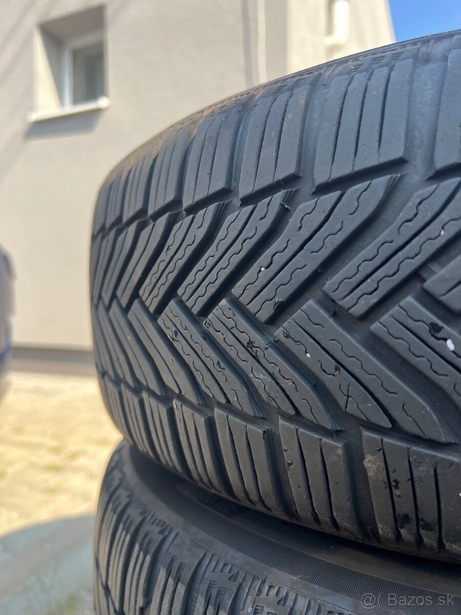 Predám plechové disky 5x112 so zimnými pneu 195/65 R15 - 6