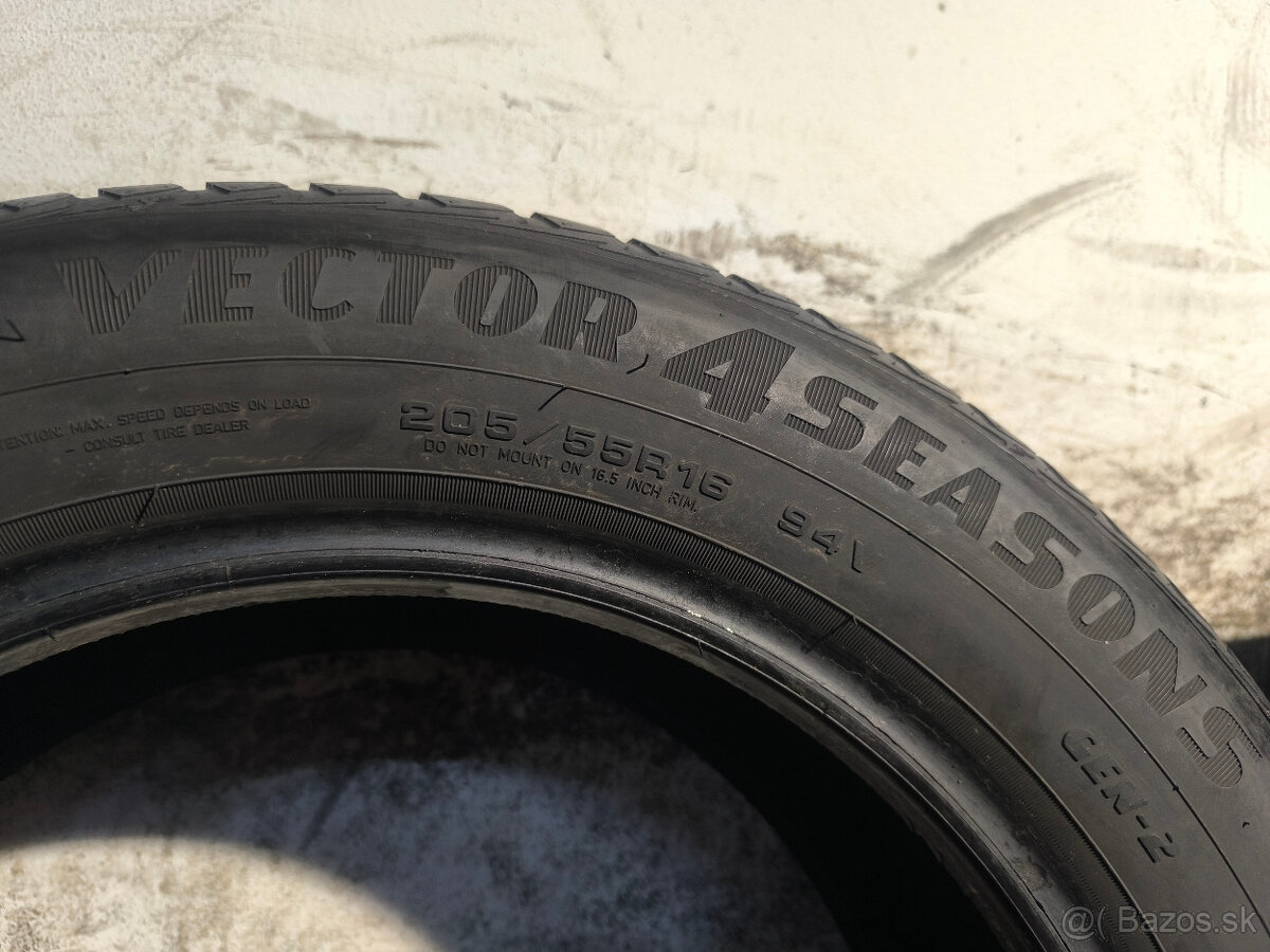 205/55 R16 Celoročné pneumatiky Goodyear 4 Season 4 kusy - 6