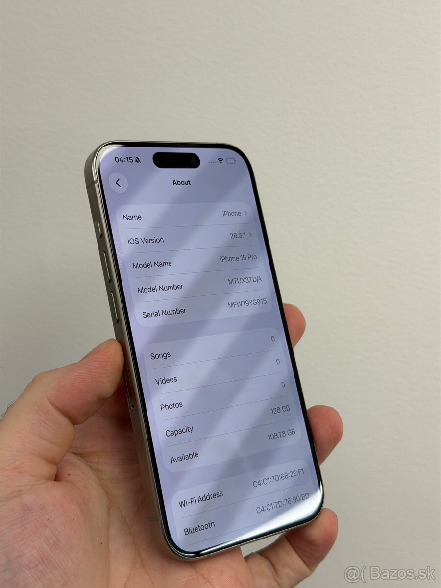 Predám Apple iPhone 15 Pro 128GB Natural Titanium - 6