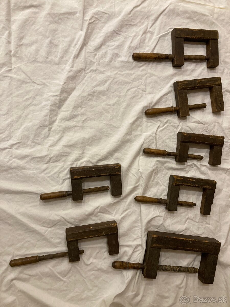 Drevený hoblik, drevené svorky - 6