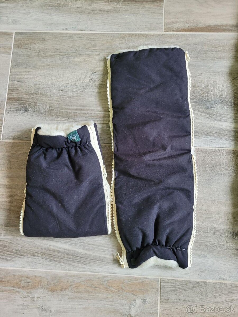 Kvalitný fusak + madlá na kočík - ovčia merino vlna - 6