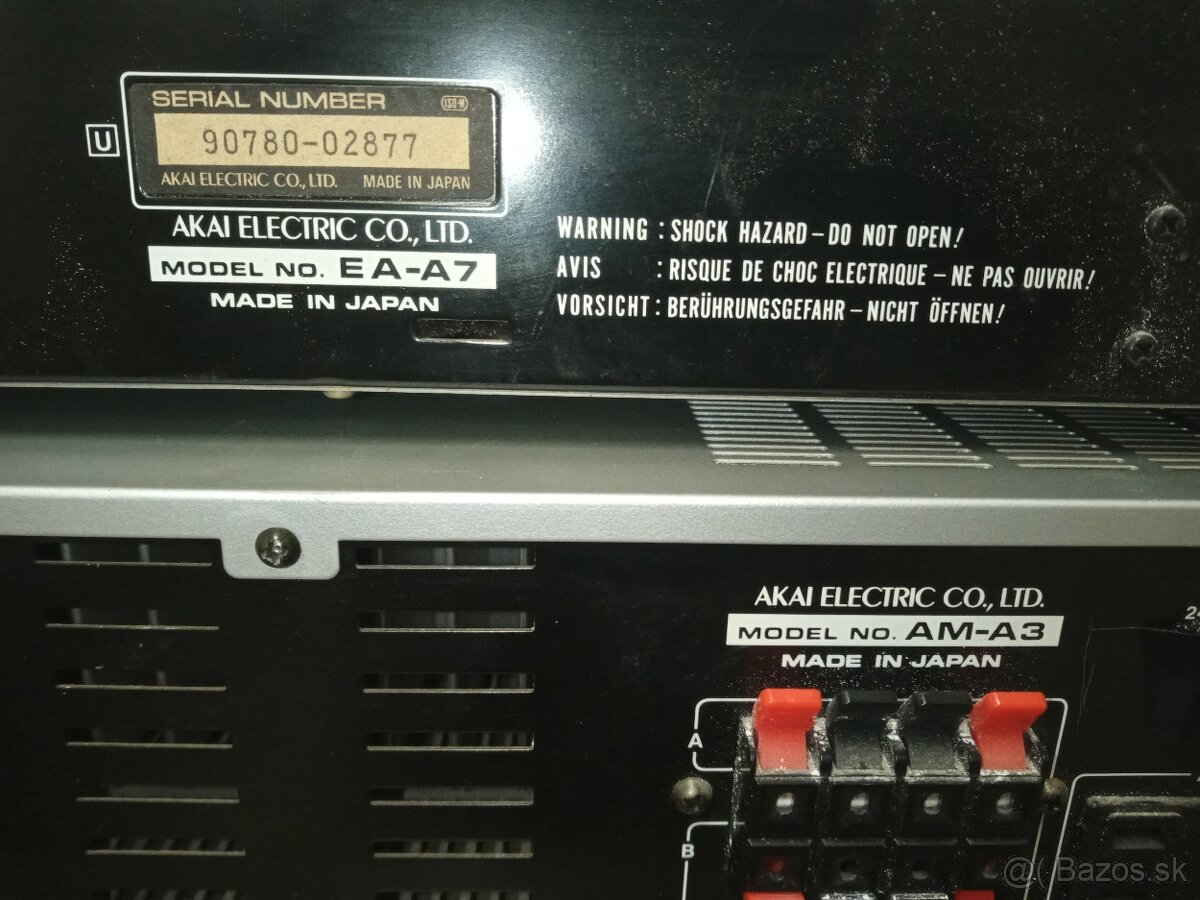 Predám hifi zostavu Akai stereo amplifer AM-A3 a Akai EA-A7 - 6