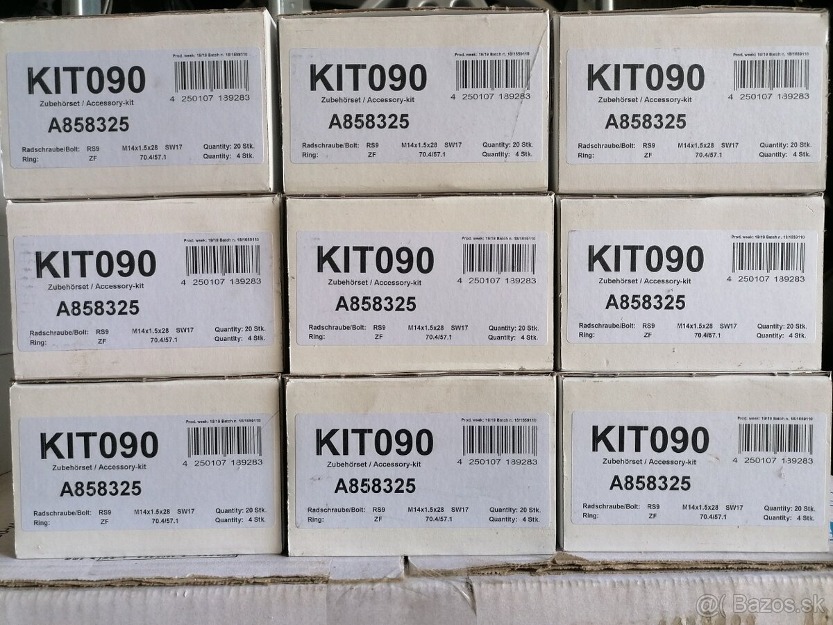 SADA = ŠRÓBY / SKRUTKY = NOVÉ + VYMEDZOVACIE KRÚŽKY - 6