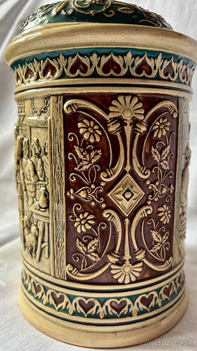 Starožitná keramická nádoba na tabak - 6