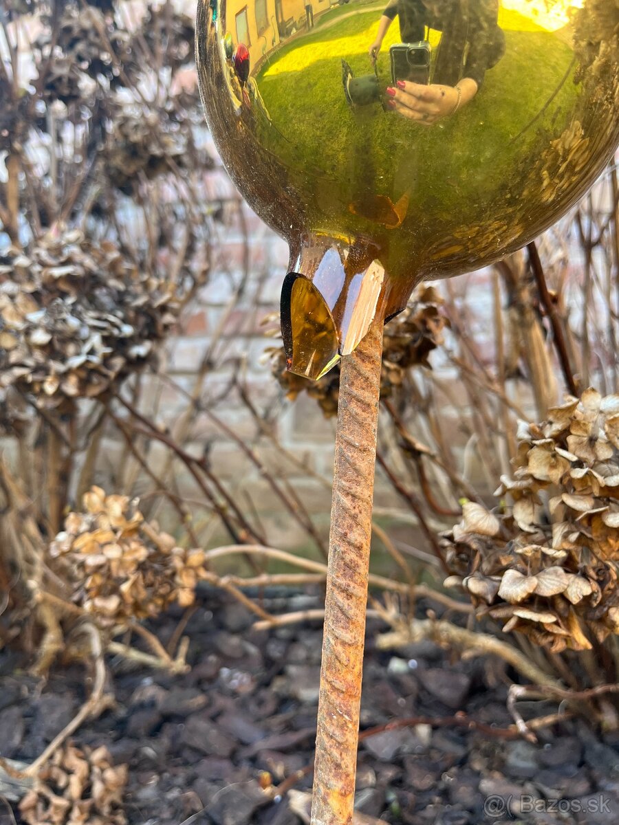 Sklenené ozdobné záhradné gule - 6