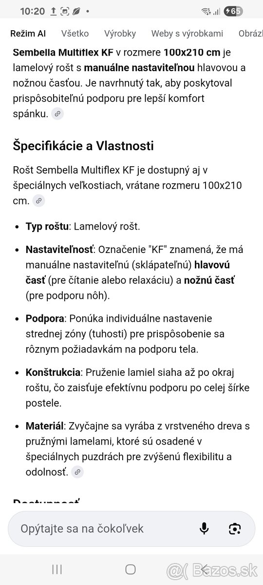Lamelový rošt Sembella Multiflex KF 100x210 - 6