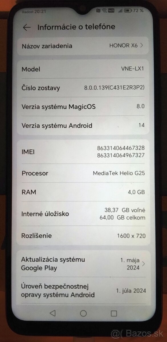 Predám HONOR X6... - 6