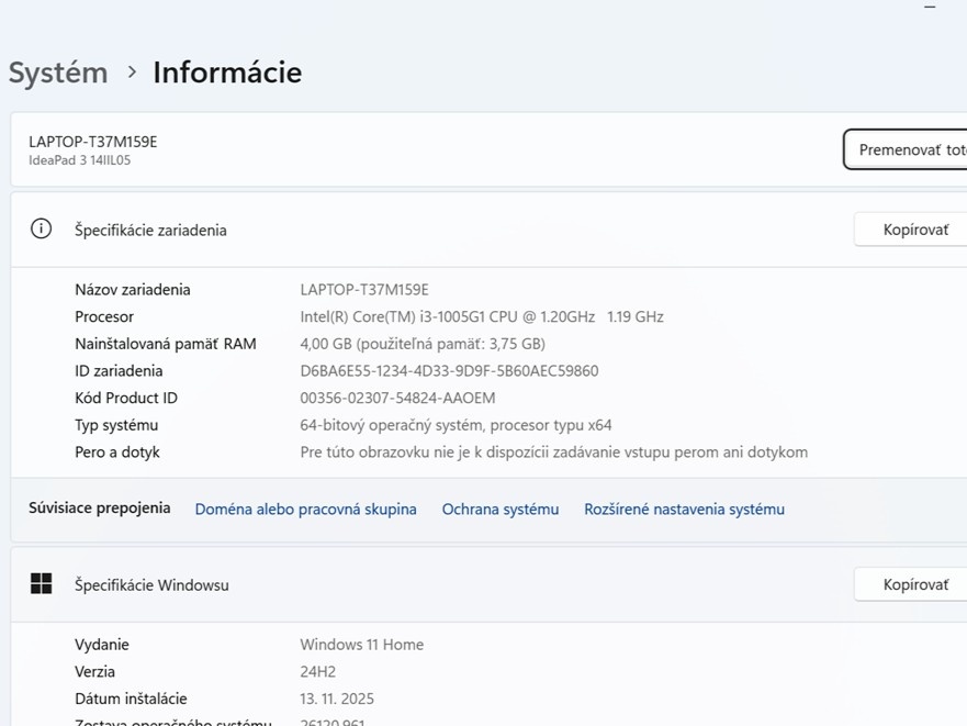 Lenovo IdeaPad 3 14IIL05 - 6